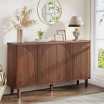 Tribesigns Buffet Cabinet Sideboard with Storage, Modern Storage Cabinet Sideboard Buffet Table with Doors for Living Room