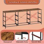 WLIVE 63''W Dresser for Bedroom, Dresser TV Stand for 65, 70, 75 inch TV, Wide Chest of Drawers with 9 Drawer, Large Entertainment Center, Fabric Dressers with Wood Top for Living Room, Rustic Brown