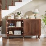Tribesigns Buffet Cabinet Sideboard with Storage, Modern Storage Cabinet Sideboard Buffet Table with Doors for Living Room