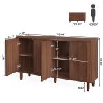Tribesigns Buffet Cabinet Sideboard with Storage, Modern Storage Cabinet Sideboard Buffet Table with Doors for Living Room