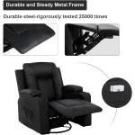 Recline Chair Set，Furniture 3PC Bonded Leather Recliner Set Living Room Set, Sofa, Recline Chair with Massger A