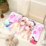 1PC Anime Gisl SUPER SONICO Floor Mats Door Mats Household Carpets Foot Mats Kitchen And Bathroom Absorbent Non-slip Mats
