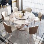 Luxury Round Dining Table Chairs Hallway Console Marble Dining Table Designer Lounge Restaurant Mesas De Comedor Home Furniture