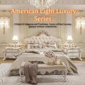 Decor Aesthetic Double Bed Modern Fashion Nordic Design Bed 2 People King Size Frame Bedside Table With Drawer Bedroom Furniture