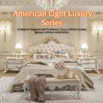 Decor Aesthetic Double Bed Modern Fashion Nordic Design Bed 2 People King Size Frame Bedside Table With Drawer Bedroom Furniture