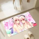1PC Anime Gisl SUPER SONICO Floor Mats Door Mats Household Carpets Foot Mats Kitchen And Bathroom Absorbent Non-slip Mats