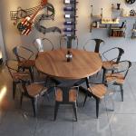 Unique Luxury Dining Table Wooden Oilproof High Wood Restaurant Set Tables Chairs Round Modern Mesas De Jantar Home Furniture