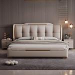 Unique Nordic Bed Bedside Table Aesthetic Bedroom Storage Bed Double Headboards King Meubles De Chambre Home Accessories