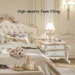 Decor Aesthetic Double Bed Modern Fashion Nordic Design Bed 2 People King Size Frame Bedside Table With Drawer Bedroom Furniture