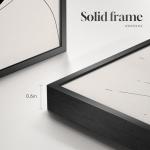 Framed Boho Black and White Abstract Wall Art, Set of 6 Modern Canvas Prints Paintings Artwork for Walls, Minimalist Geometric Pictures for Living Room Bedroom Office Bathroom Wall Decor 11x14 Inch