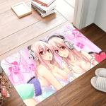 1PC Anime Gisl SUPER SONICO Floor Mats Door Mats Household Carpets Foot Mats Kitchen And Bathroom Absorbent Non-slip Mats