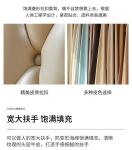 Leather Sofa Solid Wood Sofa Living Room Deluxe Single Sofa