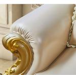 Leather Sofa Solid Wood Sofa Living Room Deluxe Single Sofa