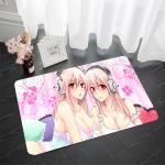 1PC Anime Gisl SUPER SONICO Floor Mats Door Mats Household Carpets Foot Mats Kitchen And Bathroom Absorbent Non-slip Mats
