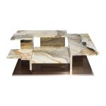 MR Luxury Natural Luxury Stone Living Room High And Low Combination Marble Tea Table Sofa Center Table Coffee Table