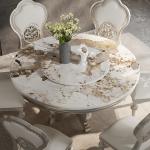 Restaurant Round Dining Table Chairs Kitchen Luxury Modern Living Room Dining Table Designer High Mesas De Jantar Home Furniture