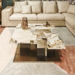 MR Luxury Natural Luxury Stone Living Room High And Low Combination Marble Tea Table Sofa Center Table Coffee Table