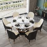Sintered Stone Dining Table Luxury Sintered Stone Dining Table Round Marble Top Kitchen Table and Chair Set