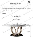 Sintered Stone Dining Table Luxury Sintered Stone Dining Table Round Marble Top Kitchen Table and Chair Set