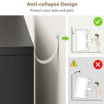 Jocoevol Black 5 Drawer Dresser for Bedroom, 15" D x 23.7" W x 40.4" H in Simply Chest of Drawers, Wood Storage Dresser with Drawers for Living Room Hallway Entryway, Black