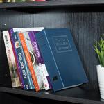 Amazon Basics Book Safe, Money Saving Box, Save for Money, Secret Hidden Metal Lock Box, Money Hiding, Key Lock, Large, Blue