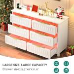 YITAHOME 8 Drawer Dresser for Bedroom, 47" Wide Farmhouse Wood Chest of Drawers with Metal Knobs, Anti-Tip Legs, Storage Dresser for Living Room, Entryway, Hallway, White