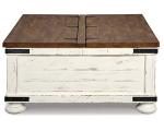 Ashley Wystfield White/Brown Storage Coffee Table
