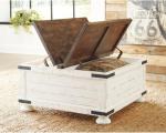 Ashley Wystfield White/Brown Storage Coffee Table
