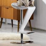 Special-shaped fiberglass bar stool, company front desk reception chair, high stool Z shape chair