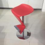 Special-shaped fiberglass bar stool, company front desk reception chair, high stool Z shape chair