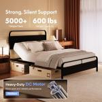 FLEXISPOT Queen Adjustable Bed, Complete with Modern Bed Frame, 0°to 60° Head Incline, Quiet Powerful DC Motor, Easy Assembly – Ideal for Relaxation, Reading, and Pressure Relief