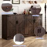 Buffet Cabinet Coffee Bar Cabinet with Drawers & Doors Farmhouse Kitchen Buffet Sideboard Cabinet for Living Room Kitchen