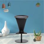 Special-shaped fiberglass bar stool, company front desk reception chair, high stool Z shape chair
