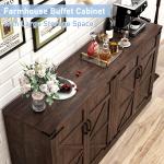 Buffet Cabinet Coffee Bar Cabinet with Drawers & Doors Farmhouse Kitchen Buffet Sideboard Cabinet for Living Room Kitchen