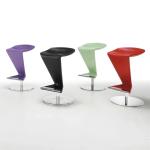 Special-shaped fiberglass bar stool, company front desk reception chair, high stool Z shape chair