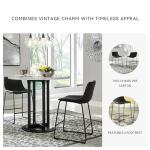 Signature Design by Ashley Centiar 24" Counter Height Modern Bucket Barstool, 2 Count, Black