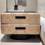 Medieval solid wood bedside table Log color tree tumor bark Drawer Locker Bedroom furniture Bedside cabinet Locker