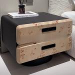 Medieval solid wood bedside table Log color tree tumor bark Drawer Locker Bedroom furniture Bedside cabinet Locker