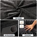 Meilocar Sectional Couches for Living Room, 106 in U Shaped Couch Soft Sectional Sofa with Double Chaise, Comfortable 4 Seat Sofa Couch (Black)