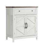 ChooChoo Kitchen Storage Cabinet, Coffee Bar Cabinet, Farmhouse Buffet Sideboard with Drawer for Kitchen, Living Room, White