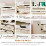 Rattan Nightstand Set of 2, Bedside Table, Modern Night Stand with Type-C Charging Station, 2 Drawer Storage Space, with Hook Included, Suitable for Bedroom, Office as a End Table, Side Tables