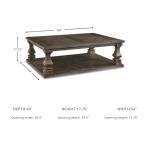 Farmhouse Coffee Table in Weathered Gray Finish