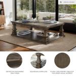Farmhouse Coffee Table in Weathered Gray Finish