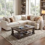 Farmhouse Coffee Table in Weathered Gray Finish