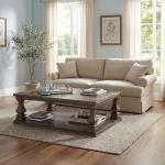 Farmhouse Coffee Table in Weathered Gray Finish