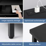 Edbuosy 3 Wooden Drawers Night Stand, 27 Inch Wide Nightstand with Charging Station and Adjustable Drawers, Small Dresser for Closet, Bedside Table for Living Room/Bedroom/Office