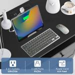 Edbuosy 3 Wooden Drawers Night Stand, 27 Inch Wide Nightstand with Charging Station and Adjustable Drawers, Small Dresser for Closet, Bedside Table for Living Room/Bedroom/Office