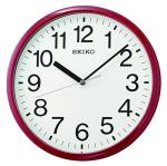 Seiko Non Ticking Home, Office Wall Clock, 12 Inches, Red