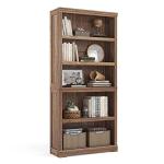 LINSY HOME 5-Shelf Bookcase, Bookshelves Floor Standing Display Storage Shelves 68 in Tall Bookcase Home Decor Furniture for Home Office, Living Room, Bed Room - Dark Brown
