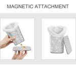 FINTIE Plush Lined Eyeglasses Holder, Glasses Stand Case, Anti-scratch Glasses Storage Organizer for Desk, Nightstand, Office, Glittering Silver